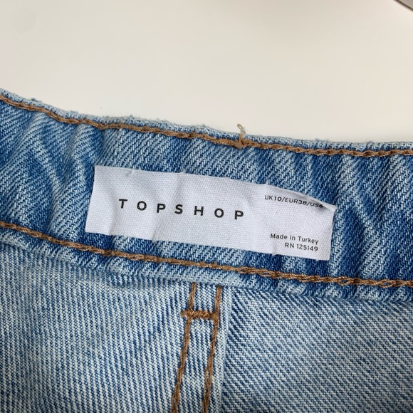 TopShop Light Blue Jean Bermuda Shorts - Picture 2 of 9